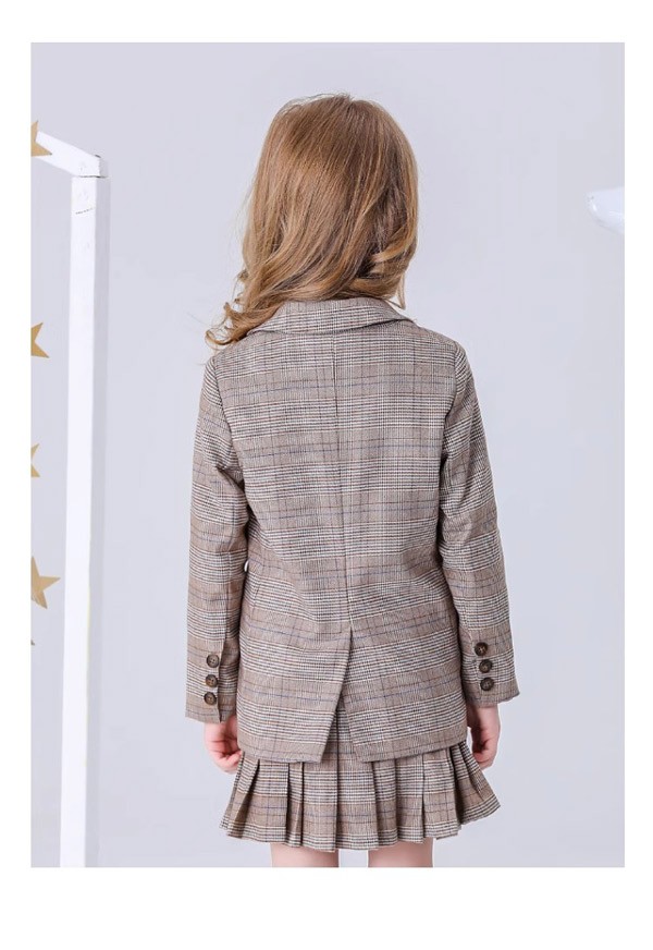 入学式 卒業式 制服 チェック柄 ジャケット 女の子 スーツ セット イギリス風 小学生 中学生 高校生 JK ジュニア 中学 受験 大きいサイズ ゆったりサイズ 韓国風 リボン 卒服 入園祝い ギフト 卒園式 七五三_5