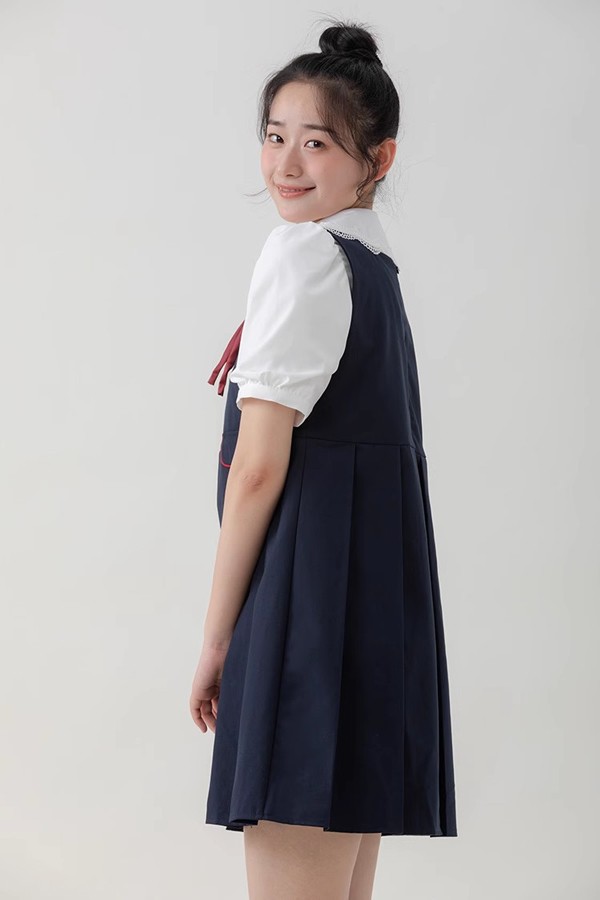 入学式 卒業式 制服 無地 ジャケット 女の子 スーツ セット 冬用 小学生 中学生 高校生 JK ジュニア 中学 受験 大きいサイズ ゆったりサイズ 卒服 入園祝い ギフト 卒園式 七五三 お受験 ピアノ 発表会 演奏会 ネイビー_9