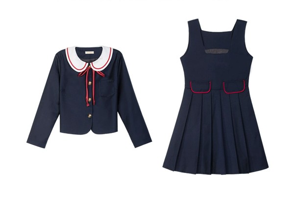入学式 卒業式 制服 無地 ジャケット 女の子 スーツ セット 冬用 小学生 中学生 高校生 JK ジュニア 中学 受験 大きいサイズ ゆったりサイズ 卒服 入園祝い ギフト 卒園式 七五三 お受験 ピアノ 発表会 演奏会 ネイビー_11
