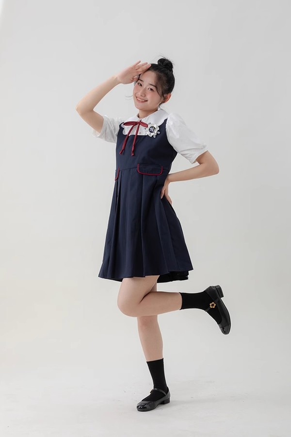 入学式 卒業式 制服 無地 ジャケット 女の子 スーツ セット 冬用 小学生 中学生 高校生 JK ジュニア 中学 受験 大きいサイズ ゆったりサイズ 卒服 入園祝い ギフト 卒園式 七五三 お受験 ピアノ 発表会 演奏会 ネイビー_8
