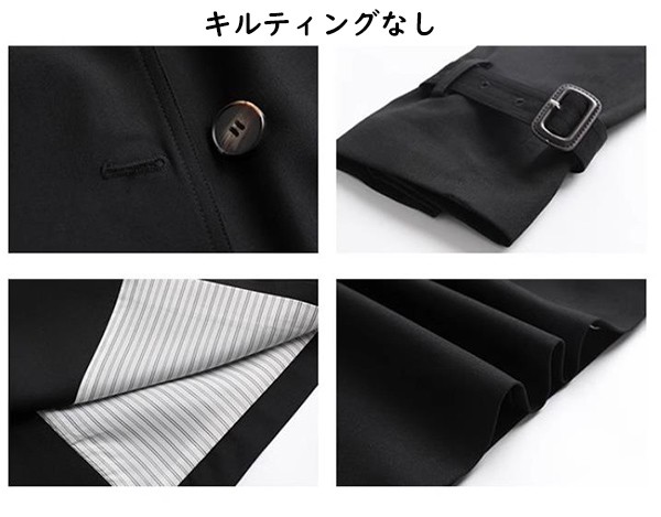トレンチ スプリングコート ミディアム丈 プリーツコート ゆったりトレンチコート 手首アジャスター ラグランスリーブ レディース 韓国風 秋服 スプリングコート カジュアル 秋コート アウター_13