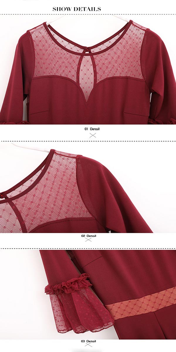 社交ダンス ドレス ロングドレス フリル 半袖 モダンドレス リボン ワインレッド 社交ダンス衣装 モダン スタンダード ワルツ 無地 ダンス衣装 ステージ衣装 パーティー コンクール 練習着 レッスン