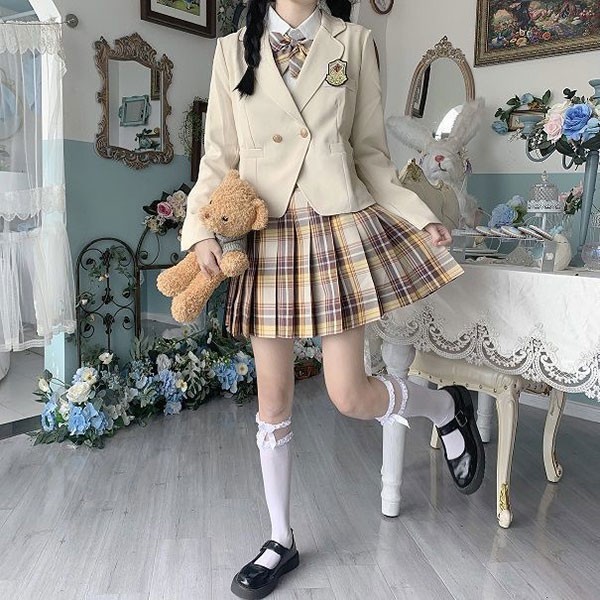 5点セット 入学式 卒業式スーツ 長袖 中学生 高校生 制服 学生制服 女子高生 中高生 女の子 ジュニア チェック柄 レディース お受験 結婚式 発表会 入学 通学 大きいサイズ フォーマルスーツ グリーン ベージュ dx011m5m5x7_10