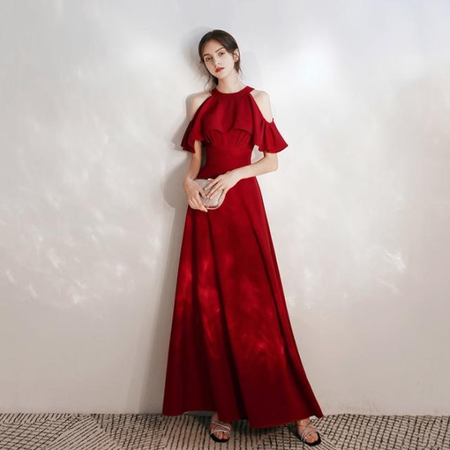 ドレス 大人 ピアノ 発表会 ロングドレス 演奏会 フリル 演奏会用ドレス ピアノ発表会 黒 結婚式 高校生 パーティードレス 大きいサイズ 母親 コンクール イブニングドレス ロング 演奏会ドレス 赤 大きいサイズドレス マキシ丈 ステージドレス_7