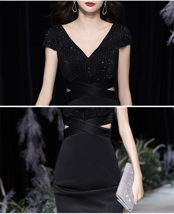 送料無料】8色 マーメイドドレス スリット入り 腰だし ロングドレス