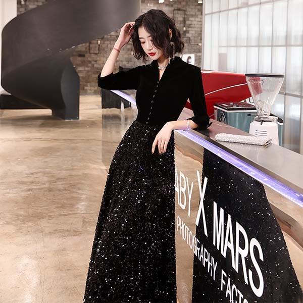 ドレス 大人 ピアノ 発表会 ロングドレス ミモレ丈 演奏会 結婚式 母親