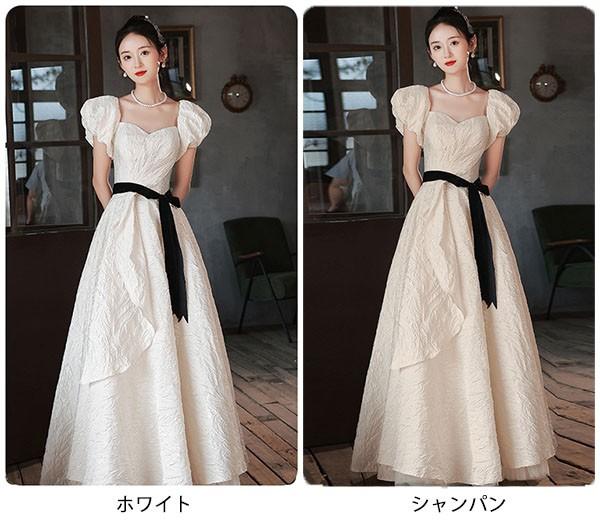 【送料無料】ドレス 大人 ピアノ 発表会 ロングドレス 演奏会 結婚式 母親 ドレス ピアノ発表会 袖付き 白ワンピース 半袖 演奏会ドレス 演奏会用_1