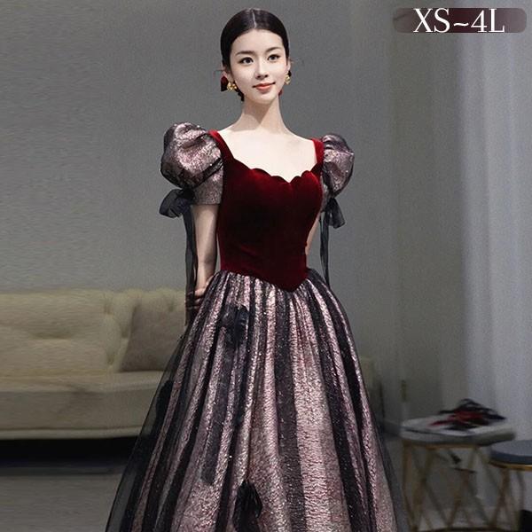 【送料無料】ドレス 大人 ピアノ 発表会 ロングドレス 演奏会 結婚式 母親 ドレス ピアノ発表会 袖付き ワンピース 半袖 演奏会ドレス 演奏会用ドレス