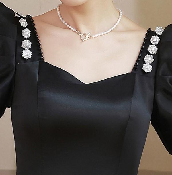 送料無料】ドレス 大人 ピアノ 発表会 サテン ロングドレス 演奏会