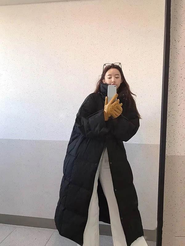 送料無料】ダウンコート 90％ダウン ベンチコート ロングダウンコート