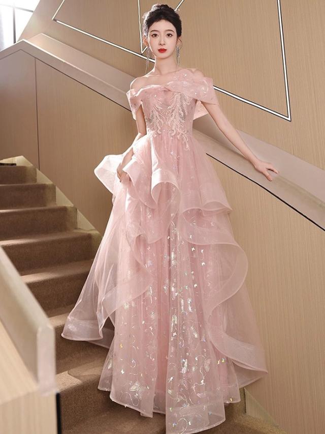 ドレス 大人 ピアノ 発表会 ロングドレス オフショルダー 大きいサイズ 小さいサイズ 演奏会 演奏会用ドレス ピアノ発表会 結婚式 高校生 キラキラ パーティードレス 母親 コンクール イブニングドレス ロング 大きいサイズドレス de095n1n1jc_2