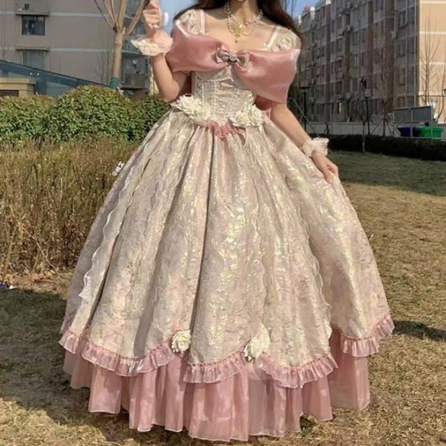 ドレス 大人 ピアノ 発表会 ロングドレス カラードレス ロリータ 大きいサイズ 演奏会 演奏会用ドレス ピアノ発表会 結婚式 高校生 パーティードレス コンクール イブニングドレス ロング グラデーション_9