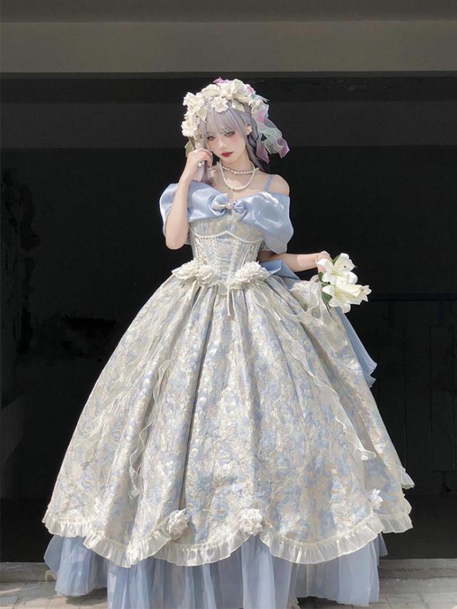 ドレス 大人 ピアノ 発表会 ロングドレス カラードレス ロリータ 大きいサイズ 演奏会 演奏会用ドレス ピアノ発表会 結婚式 高校生 パーティードレス コンクール イブニングドレス ロング グラデーション_2
