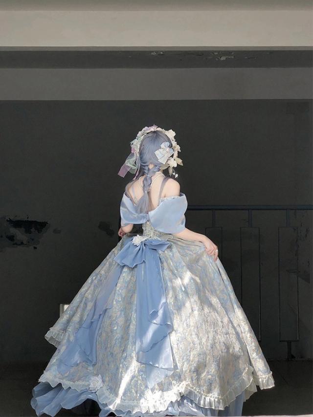 ドレス 大人 ピアノ 発表会 ロングドレス カラードレス ロリータ 大きいサイズ 演奏会 演奏会用ドレス ピアノ発表会 結婚式 高校生 パーティードレス コンクール イブニングドレス ロング グラデーション_4