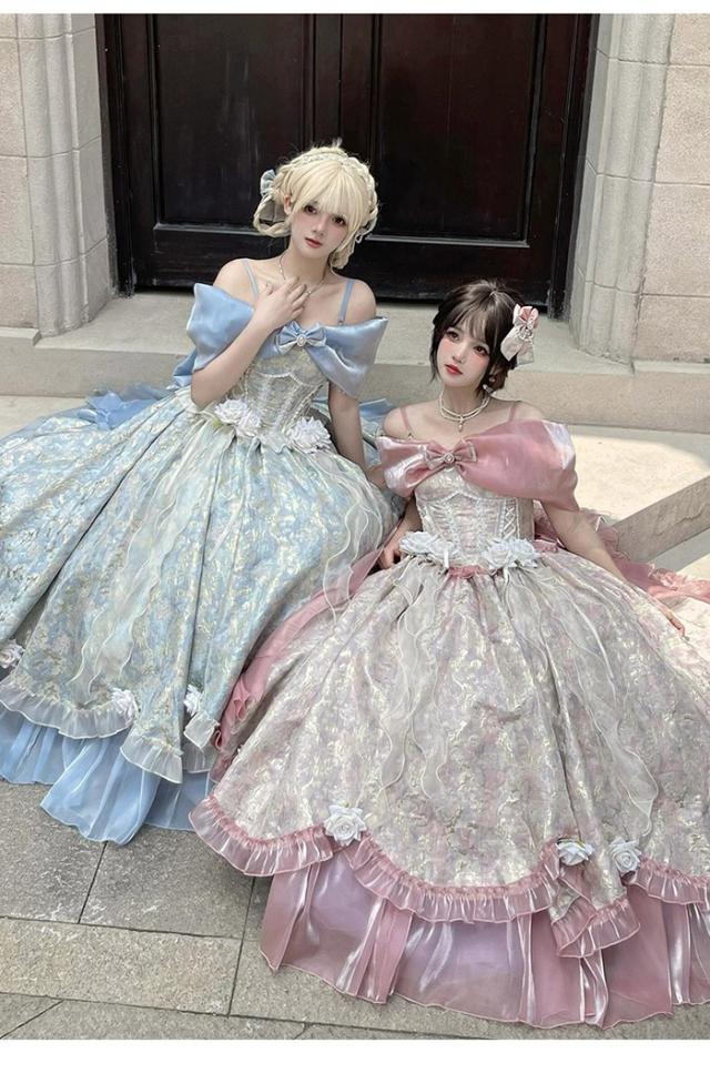 ドレス 大人 ピアノ 発表会 ロングドレス カラードレス ロリータ 大きいサイズ 演奏会 演奏会用ドレス ピアノ発表会 結婚式 高校生 パーティードレス コンクール イブニングドレス ロング グラデーション_5