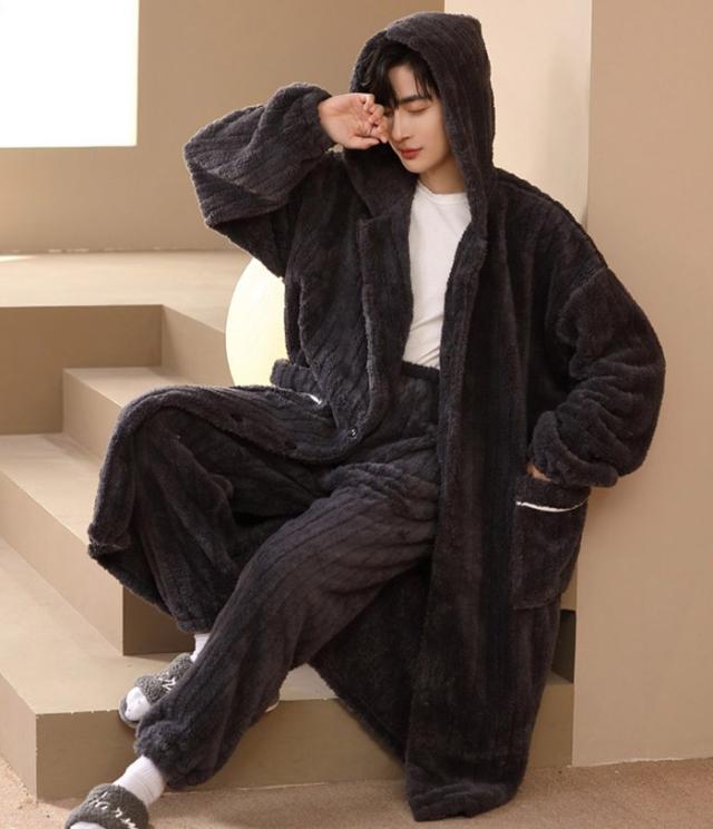 Llamas and Cactus in Pots ソフト メンズ 長袖 バスローブ プリント バスローブ ラウンジウェア 寝間着 ルームウェア  もこもこ バスローブ メンズ パジャマ 冬 長袖 ナイトガウン 着る毛布 前開き フード付き 寝巻き 裏起毛 部屋着 暖かい あったか モコモコ  大人用 ふわふわ [Godlovefull] ふわふわ バスローブ メンズ 冬 L~XXXLまで 厚手 ロング 裏起毛 前開き ポケット 長袖 ナイト