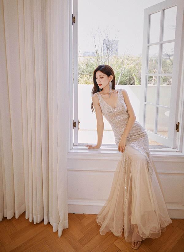 キラキラドレス マーメイドドレス 大人 ピアノ 発表会 ロングドレス セクシー 演奏会 結婚式 母親 演奏会用ドレス ロング 黒 披露宴 レディース 演奏会ドレス ピアノ発表会 韓国 イブニングドレス パーティードレス ワンピース 二次会 花嫁 dg208n1n1l9_9