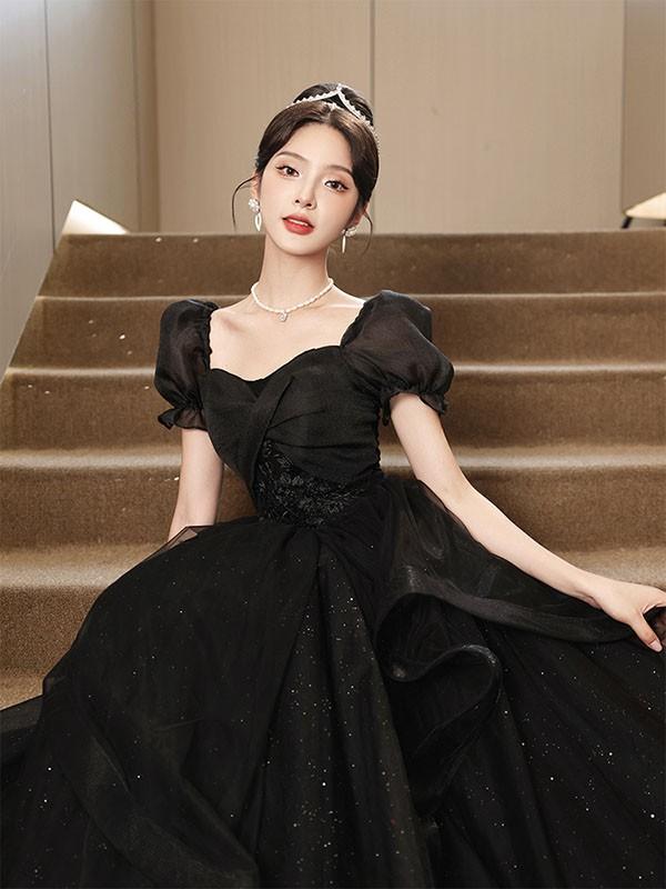 ドレス 大人 ピアノ 発表会 ロングドレス 小さいサイズ 袖付き 半袖 演奏会 結婚式 母親 演奏会用ドレス ロング 黒 披露宴 レディース 演奏会ドレス ピアノ発表会 韓国 イブニングドレス パーティードレス ワンピース 二次会 花嫁 dg225n1n1l9_3