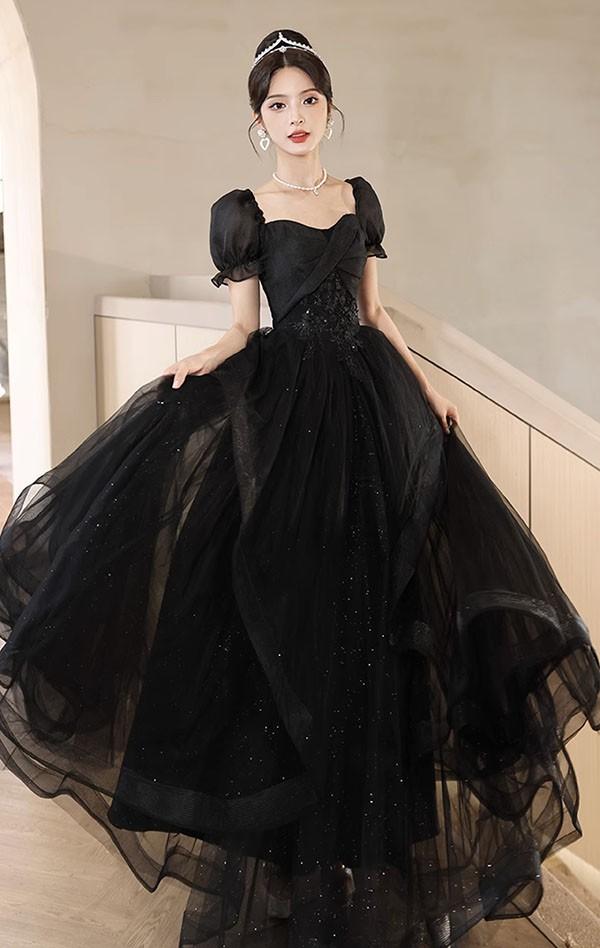 ドレス 大人 ピアノ 発表会 ロングドレス 小さいサイズ 袖付き 半袖 演奏会 結婚式 母親 演奏会用ドレス ロング 黒 披露宴 レディース 演奏会ドレス ピアノ発表会 韓国 イブニングドレス パーティードレス ワンピース 二次会 花嫁 dg225n1n1l9_4