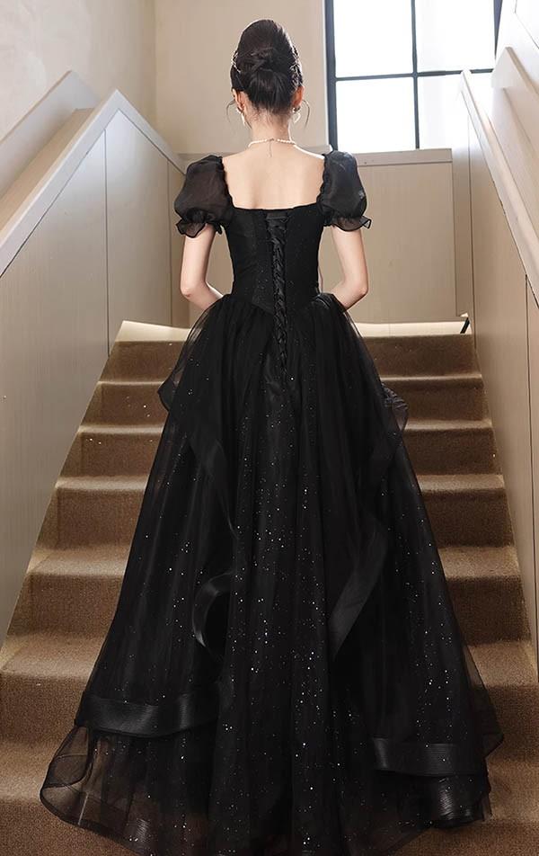 ドレス 大人 ピアノ 発表会 ロングドレス 小さいサイズ 袖付き 半袖 演奏会 結婚式 母親 演奏会用ドレス ロング 黒 披露宴 レディース 演奏会ドレス ピアノ発表会 韓国 イブニングドレス パーティードレス ワンピース 二次会 花嫁 dg225n1n1l9_7