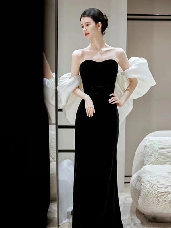 マーメイド ドレス 大人 ピアノ 発表会 ロングドレス 大きいサイズ 小さいサイズ ベアショルダー 演奏会 結婚式 母親 演奏会用ドレス ロング 黒 披露宴 レディース 演奏会ドレス ピアノ発表会 韓国 イブニングドレス パーティードレス ワンピース 二次会 花嫁 dg229n1n1l9_3