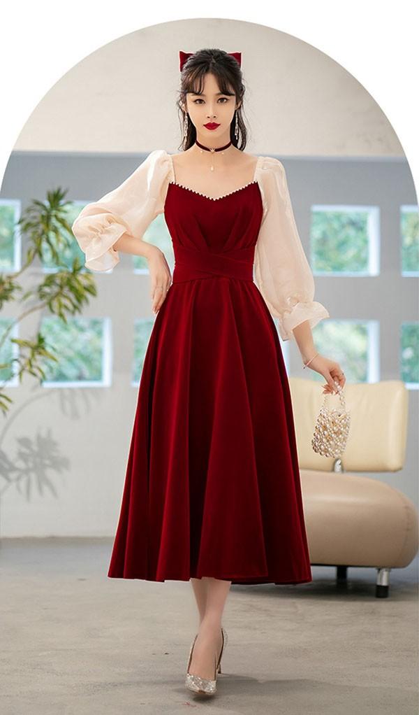 ドレス 大人 ピアノ 発表会 ロングドレス ミモレ丈 大きいサイズ 袖付き 長袖 演奏会 結婚式 母親 演奏会用ドレス ロング 黒 披露宴 レディース 演奏会ドレス ピアノ発表会 韓国 イブニングドレス パーティードレス ワンピース 二次会 花嫁 dg236n1n1l9_4