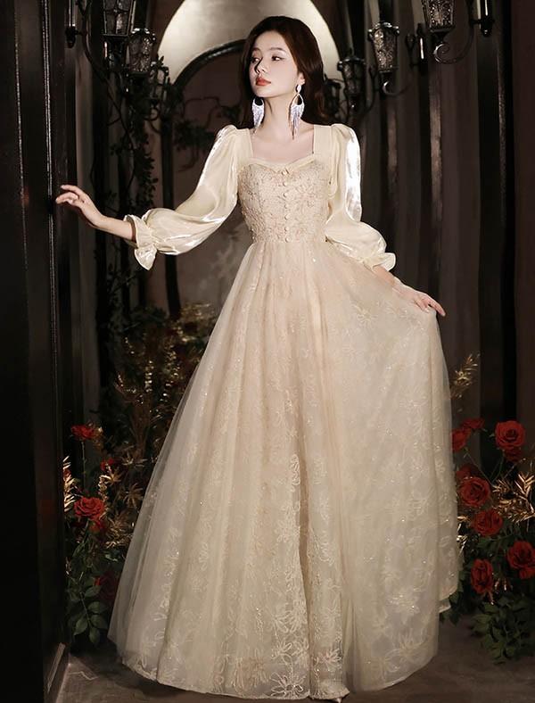 ドレス 大人 ピアノ 発表会 ロングドレス 小さいサイズ 袖付き 長袖 演奏会 結婚式 母親 演奏会用ドレス ロング 黒 披露宴 レディース 演奏会ドレス ピアノ発表会 韓国 イブニングドレス パーティードレス ワンピース 二次会 花嫁 dg237n1n1l9_4