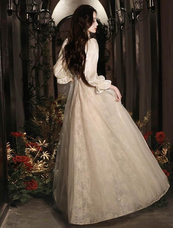ドレス 大人 ピアノ 発表会 ロングドレス 小さいサイズ 袖付き 長袖 演奏会 結婚式 母親 演奏会用ドレス ロング 黒 披露宴 レディース 演奏会ドレス ピアノ発表会 韓国 イブニングドレス パーティードレス ワンピース 二次会 花嫁 dg237n1n1l9_6