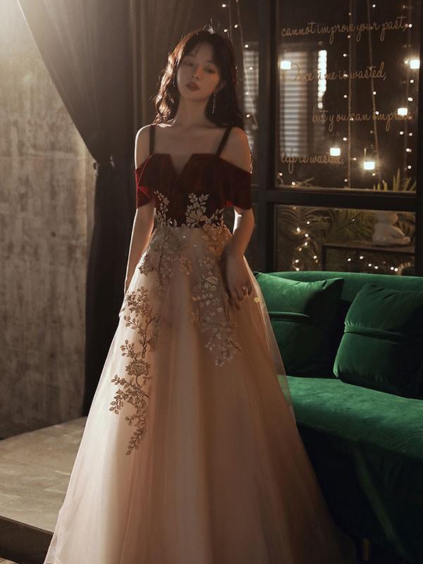 ロングドレス 演奏会 他と被らない 袖付き ロングドレス 演奏会用