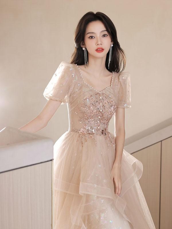 ドレス 大人 キラキラ ピアノ 発表会 ロングドレス 大きいサイズ 袖付き 半袖 演奏会 結婚式 母親 演奏会用ドレス ロング 黒 披露宴 レディース 演奏会ドレス ピアノ発表会 韓国 イブニングドレス パーティードレス ワンピース 二次会 花嫁 dg249n1n1l9_1