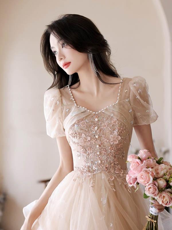 ドレス 大人 キラキラ ピアノ 発表会 ロングドレス 大きいサイズ 袖付き 半袖 演奏会 結婚式 母親 演奏会用ドレス ロング 黒 披露宴 レディース 演奏会ドレス ピアノ発表会 韓国 イブニングドレス パーティードレス ワンピース 二次会 花嫁 dg249n1n1l9_4