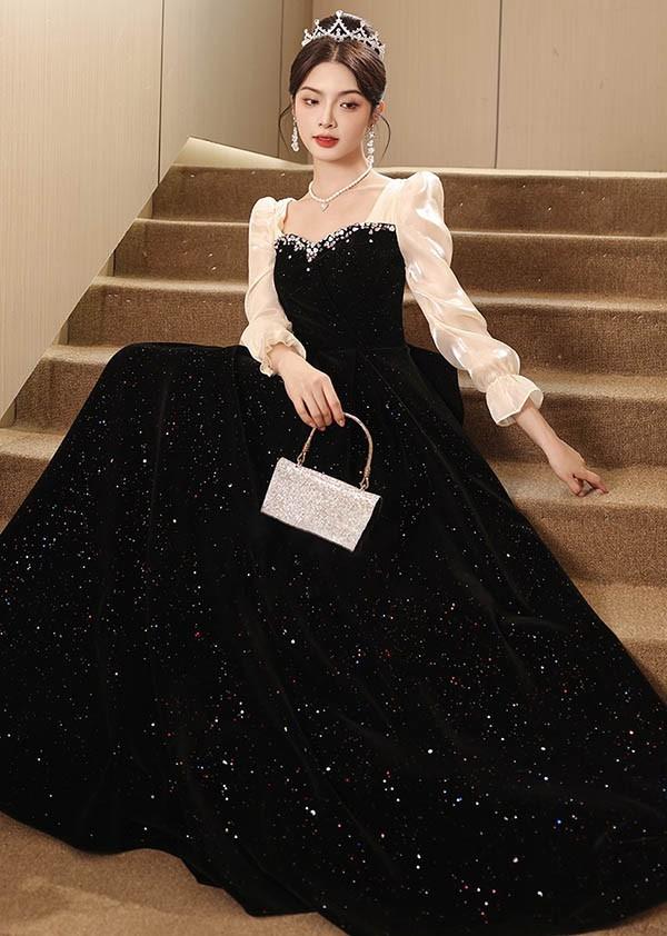 ロングドレス 演奏会 袖付き 大人 ピアノ 発表会 大きいサイズ キラキラ 袖付き 長袖 演奏会 結婚式 母親レ 演奏会用ドス ロング 黒 披露宴 レディース 演奏会ドレス ピアノ発表会 韓国 イブニングドレス パーティードレス ワンピース 二次会 花嫁 dg258n1n1l9 ロングドレス 演奏会 袖付き 大人 ピアノ 発表会 大きいサイズ