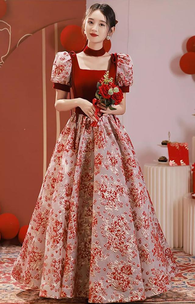 ドレス 大人 袖付き ワンピース 半袖 ピアノ 発表会 ロングドレス