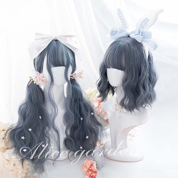 ウィッグ Lolita 長髪 短髪 巻き毛 ロリータ風 パーマ かつら ぱっつん前髪 ブルー レディース コスプレウィッグ 可愛い ショート ロンの通販はau Pay マーケット Glory Park
