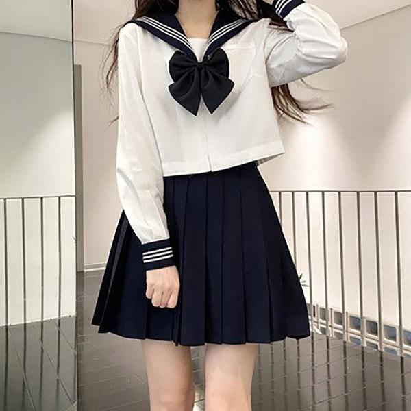 セーラー服 卒業式 女の子 制服 学生制服 3点セット 長袖 女子高生