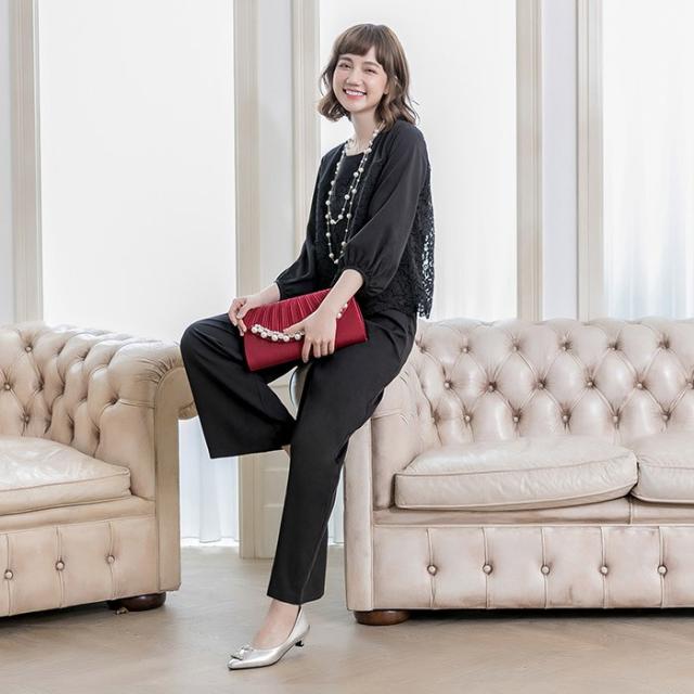 セットアップ ママスーツ パンツドレス レース トップス ワイドパンツ 2点セット レディース フォーマル 結婚式 お呼ばれ 披露宴 パーティー 卒業式 入学式 S-3L_4