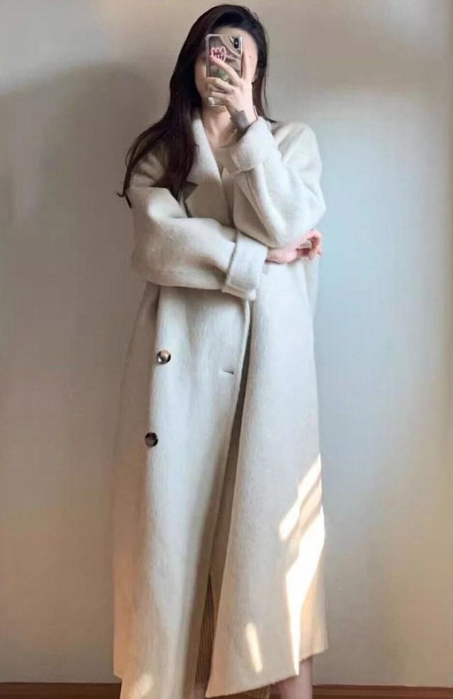 チェスターコート レディース ロング丈 ダブルボタン シンプル オーバーサイズ 大人カジュアル 厚手 ダークグレー ブラック ベージュ ライトグレー_10