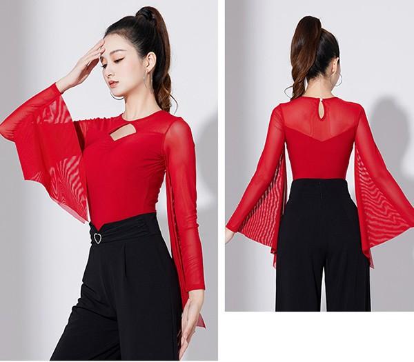 社交ダンス トップス 社交ダンス衣装 レオタード式 トップス 大きい