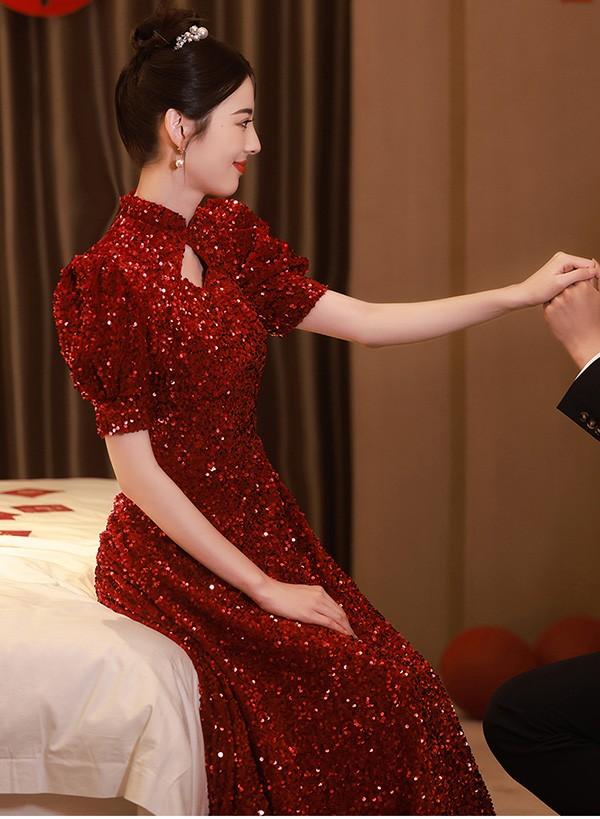 ロングドレス 演奏会 袖付き ドレス 大人 ピアノ 発表会 演奏会用