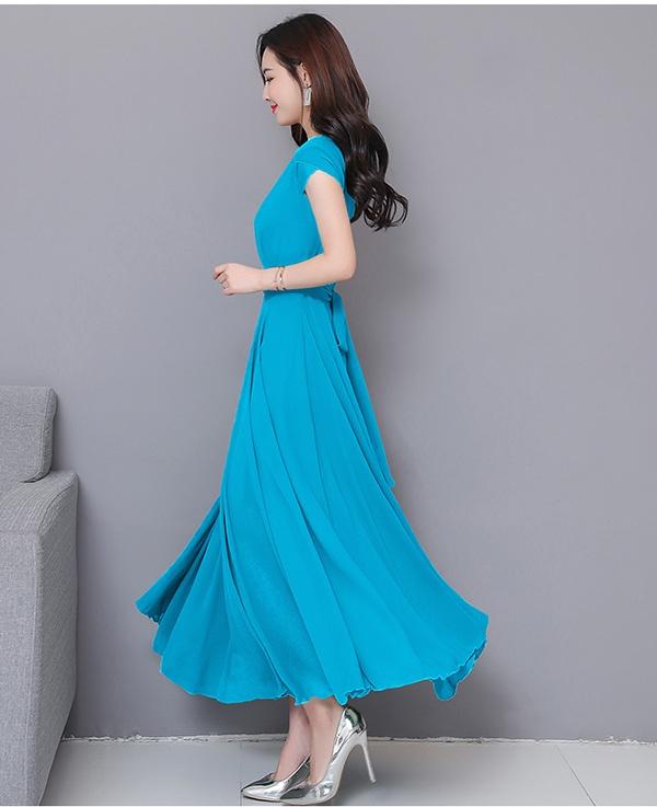 夏ワンピース ロング リゾートワンピ 大きいサイズ エレガント 美しいシルエット 体型カバーフレンチ袖 ラウンドネック ホワイト イエロの通販はau Pay マーケット Glory Shop