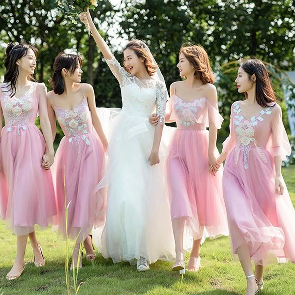 ブライズメイド ドレス ミモレ丈 ドレス 大人 ピアノ 発表会 結婚式 母親 ドレス お呼ばれドレス パーティードレス 結婚式ワンピース 卒の通販はau Pay マーケット Glory Shop