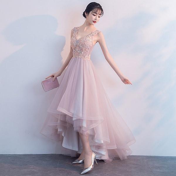 【送料無料】パーティードレス フィッシュテール 結婚式 ワンピース ドレス 大人 ピアノ 発表会 演奏会 キャバ 大きいサイズ お呼ばれ ノースリーブ Vネック 透け感 セクシー_1