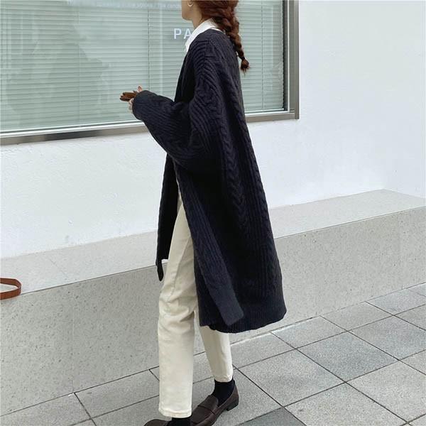 ニットカーディガン カーディガン レディース 秋冬 ゆったり 厚手