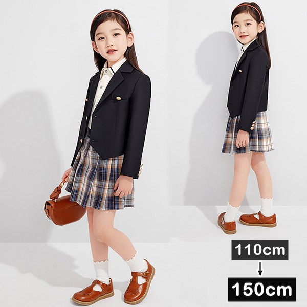 【送料無料】 子供スーツ 女の子 卒業式スーツ 入学式 スーツ キッズスーツ 女の子 女児スーツ ブラック チェックスカート かわいい 七五三 入学式 結婚式 キッズ フォーマル ガール 卒園式 入園式 ベビー 子供服110 120 130 140 150 8,652円