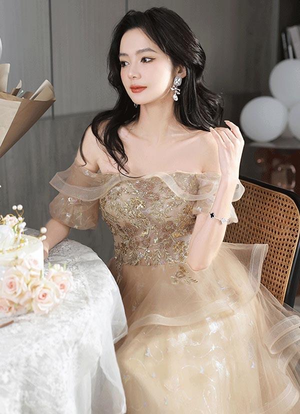 イブニングドレス 大人 ピアノ 発表会 ロングドレス アシンメトリー