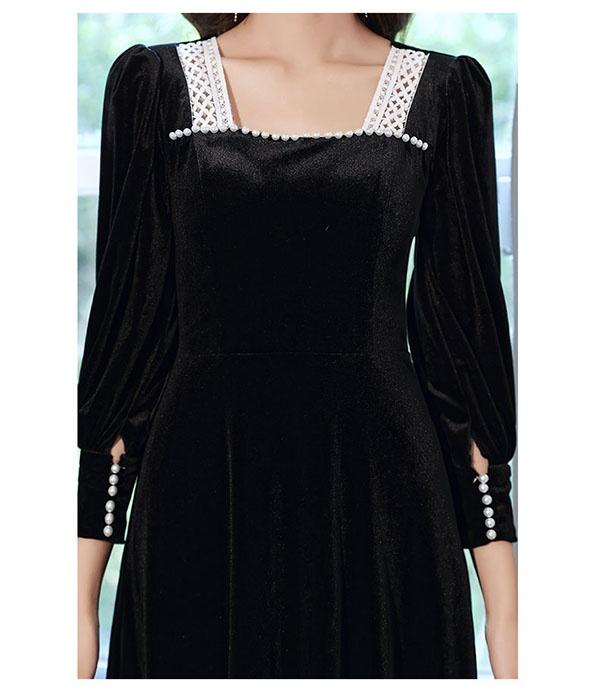 ドレス 大人 ピアノ 発表会 スクエアネック 長袖 ベルベット イブニングドレス 演奏会 ピアノ発表会 パーティードレス ロングドレス ワンの通販はau Pay マーケット Glory Park