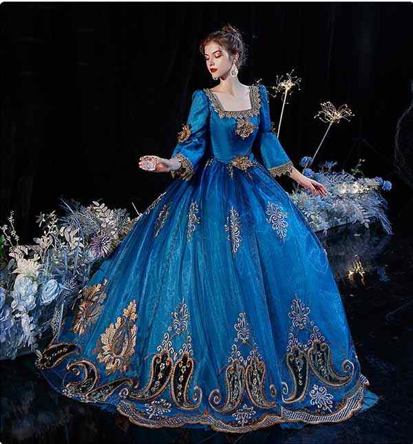 貴婦人 貴族 ドレス 中世ヨーロッパ お姫様 女王様ドレス ロングドレス 