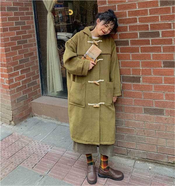 送料無料】コート レディース ダッフルコート フード付き 学生 女子