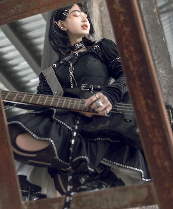 送料無料】ロリータ ゴシック ゴスロリ ワンピース Aライン oita