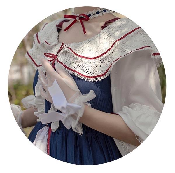 送料無料】ロリータ 森ガール ワンピース Aライン oita 2way オフ